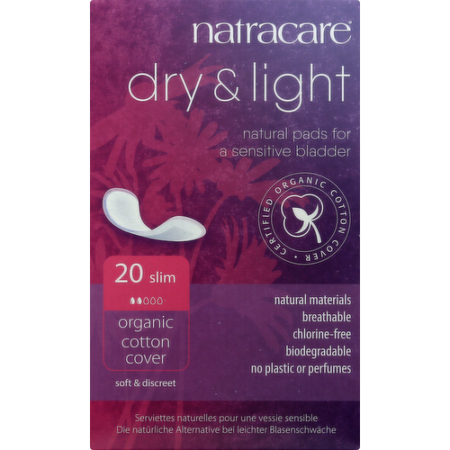 Natracare Organic Cotton Dry and Light Natural Incontinence Pads