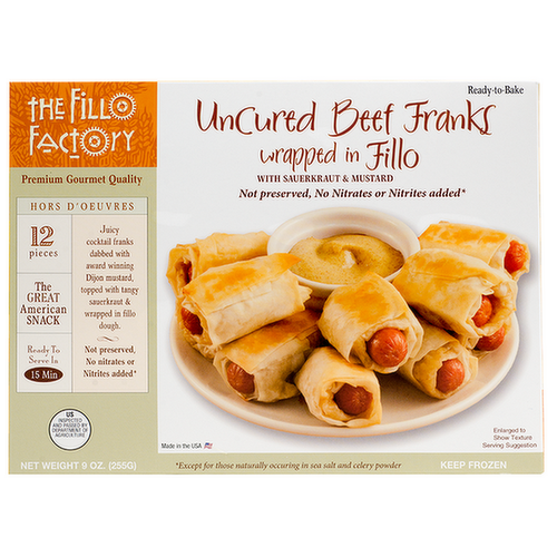The Fillo Factory Uncured Beef Franks In a Fillo Blanket