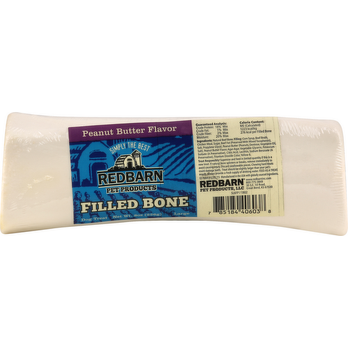 Redbarn Naturals Peanut Butter Flavor Filled Bone Large Dog Treat