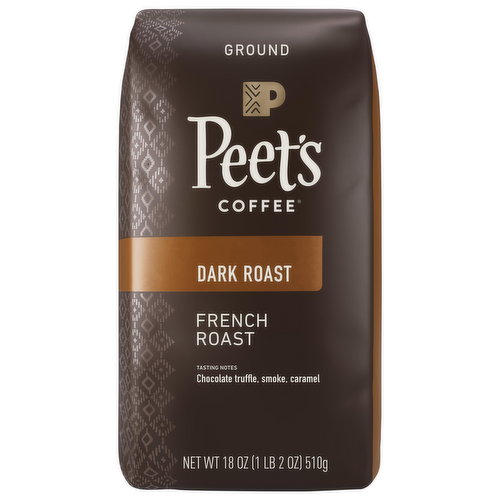 Peet's Coffee Ground French Roast Dark Roast Coffee