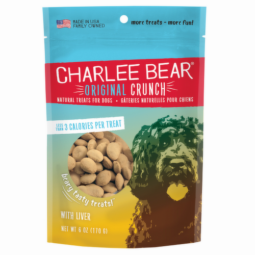 Charlee Bear Original Crunch Natural Dog Treats with Liver