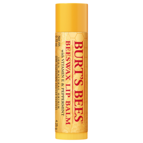 Burt's Bees Beeswax Lip Balm with Vitamin E & Peppermint