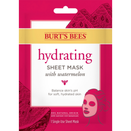 Burt's Bees Hydrating Sheet Mask with Watermelon