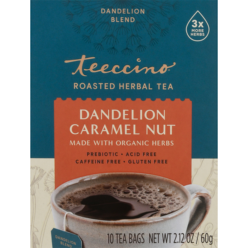 Teeccino Dandelion Caramel Nut Roasted Herbal Tea
