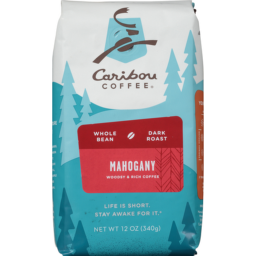 Caribou Coffee Whole Bean Mahogany Dark Roast Coffee