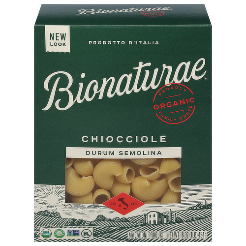 Bionaturae Organic Durum Semolina Chiocciole Pasta