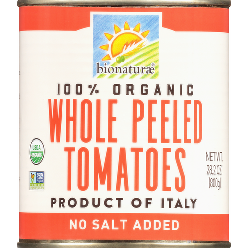 Bionaturae Organic Whole Peeled Tomatoes No Salt Added