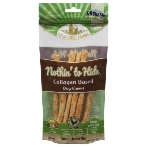 Nothin' to Hide Wholesome Chicken Flavor Small Twist Stix Rawhide Alternative Premium Dog Chews