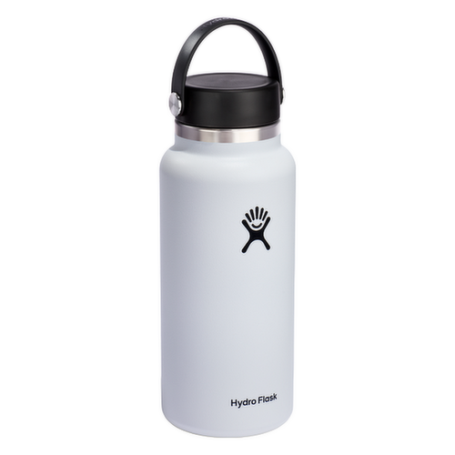 Hydro Flask White Wide Mouth Stainless Steel Water Bottle