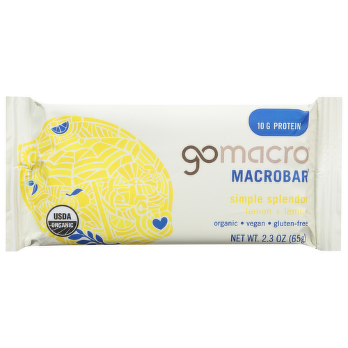 GoMacro Simple Splendor Lemon & Lemon MacroBar