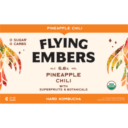 Flying Embers Pineapple Chili Hard Kombucha