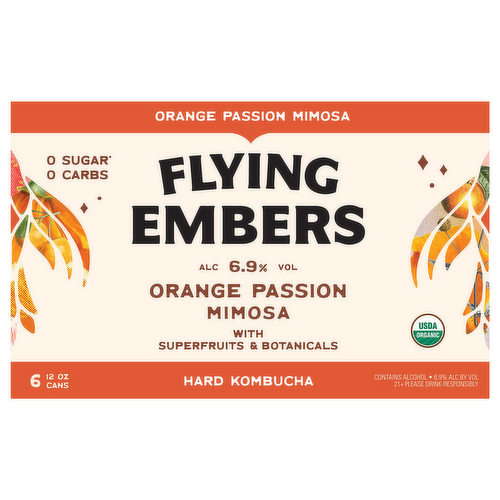 Flying Embers Orange Passion Mimosa Hard Kombucha