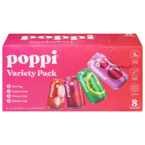 Poppi Classics Variety Pack Prebiotic Soda