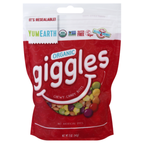 YumEarth Organic Giggles Chewy Candy Bites