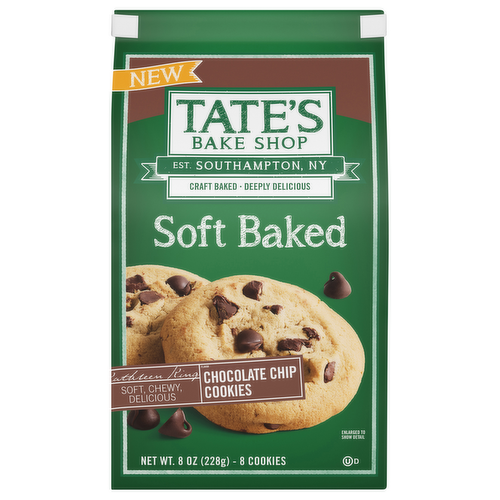 Tate's Bake Shop Soft Baked Chocolate Chip Cookies