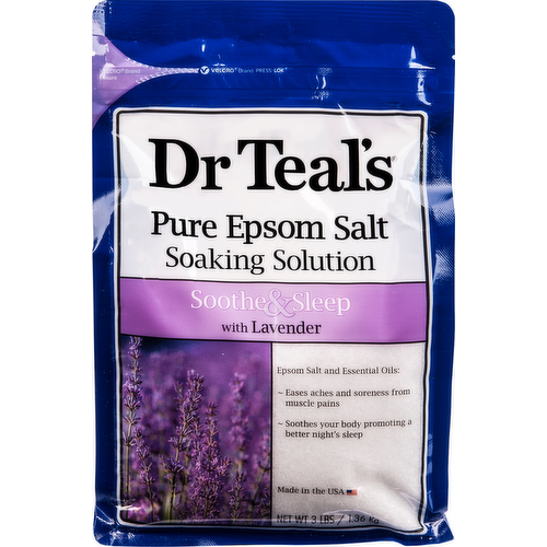 Dr Teal's Soothe & Sleep Pure Epsom Salt Soaking Solution with Lavender