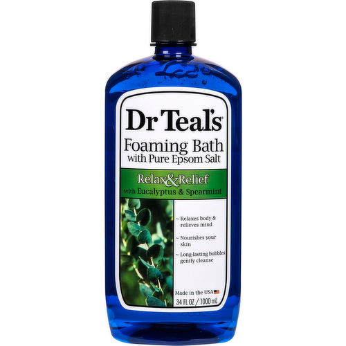 Dr Teals Relax & Relief Pure Epsom Salt Foaming Bath with Eucalyptus & Spearmint