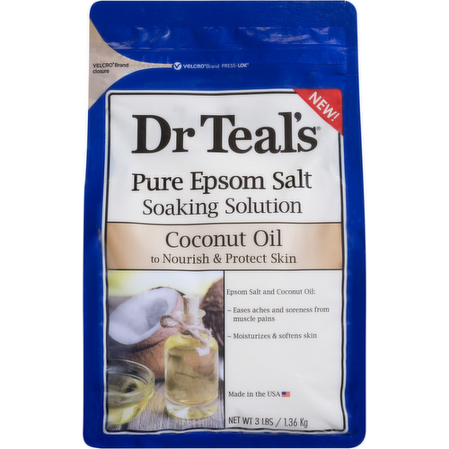 Dr Teal's Nourish & Protect Pure Epsom Salt Soaking Solution with Coconut Oil