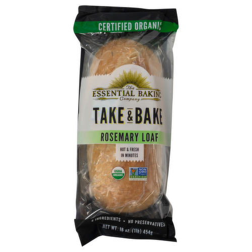 The Essential Baking Company Take & Bake Organic Rosemary Bread