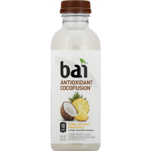 Bai Antioxidant Cocofusions Puna Coconut Pineapple Beverage