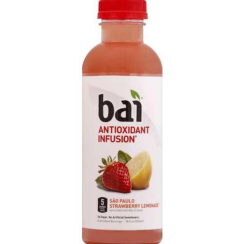 Bai Antioxidant Infusions Sao Paulo Strawberry Lemonade Beverage