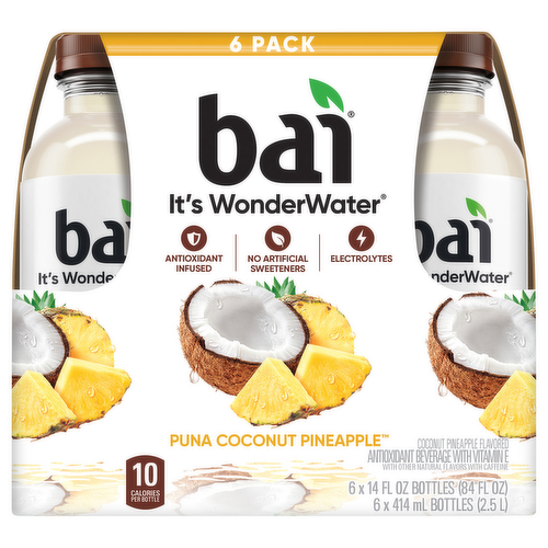 Bai Puna Coconut Pineapple Flavored Antioxidant Water Beverages