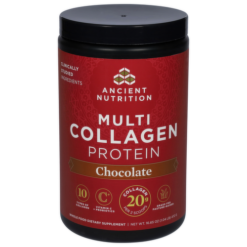 Ancient Nutrition Chocolate Multi Collagen Protein Powder Dietary Supplement