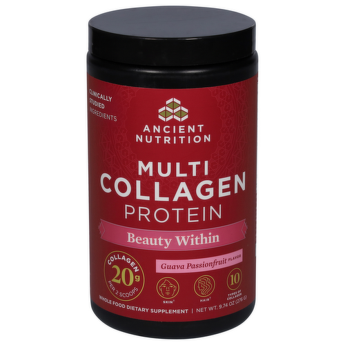 Ancient Nutrition Beauty Within Guava Passionfruit Multi Collagen Protein Powder Dietary Supplement
