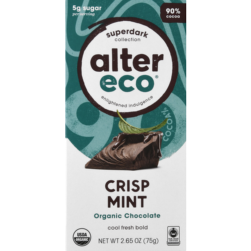 Alter Eco Mint Blackout Organic Dark Chocolate Bar