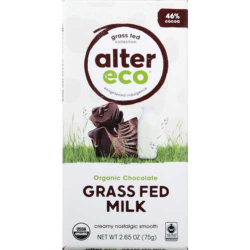 Alter Eco Organic Grass Fed Milk Chocolate Bar