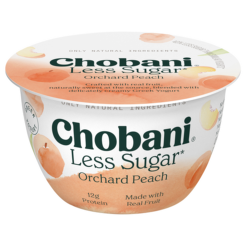 Chobani Clingstone Peach Less Sugar Greek Yogurt