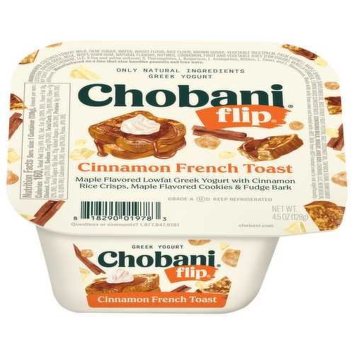 Chobani Flip Cinnamon French Toast Greek Yogurt
