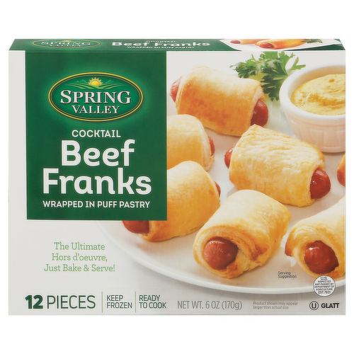 Spring Valley Kosher Cocktail Beef Franks Wrapped In Puff Pastry