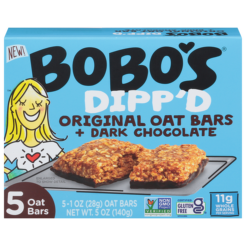 Bobo's Dipp'd Original Oat Bars & Dark Chocolate