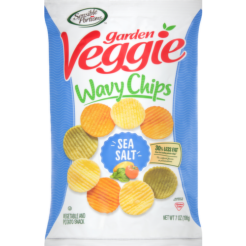 Sensible Portions Garden Veggie Wavy Chips Sea Salt Vegetable & Potato Snack