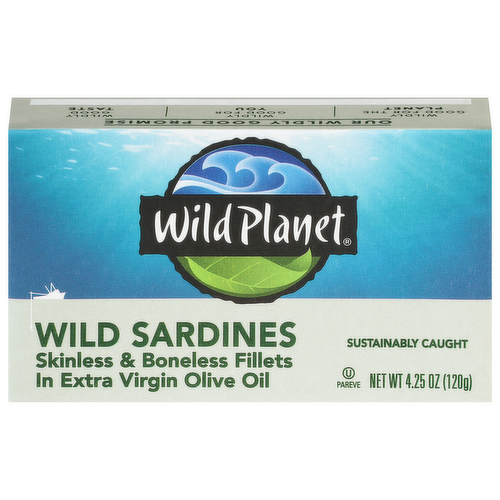 Wild Planet Wild Sardines Skinless & Boneless Fillets In Extra Virgin Olive Oil