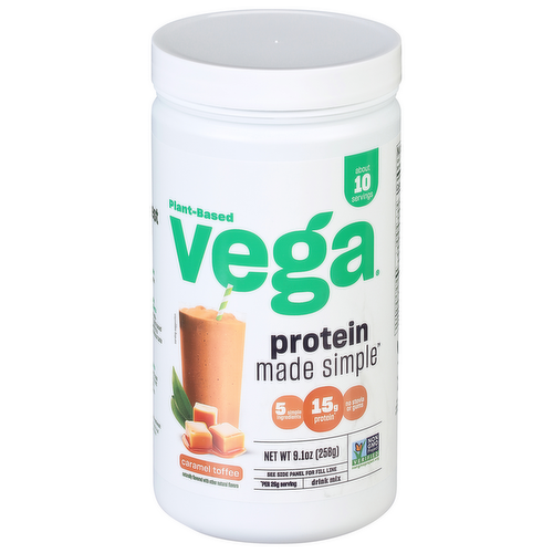 Vega Protein Made Simple Caramel Toffee Vegan Protein Powder