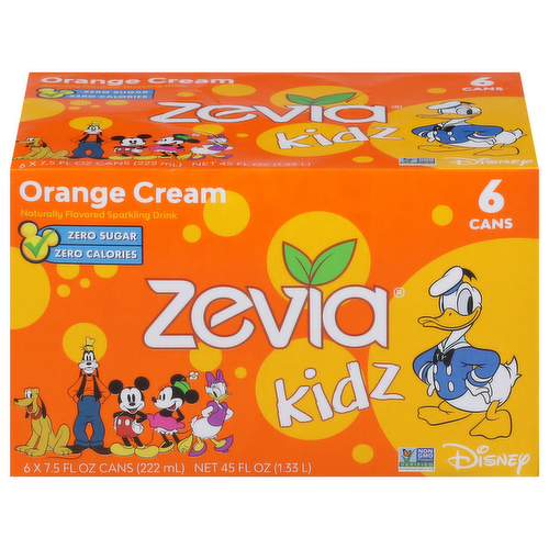 Zevia Kidz Orange Cream Sparkling Drink