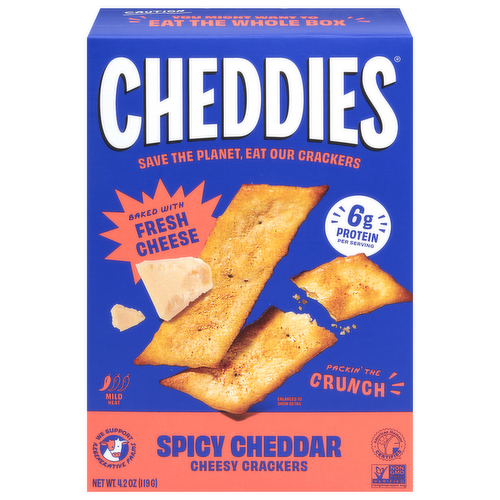 Cheddies Spicy Cheddar Cheesy Crackers