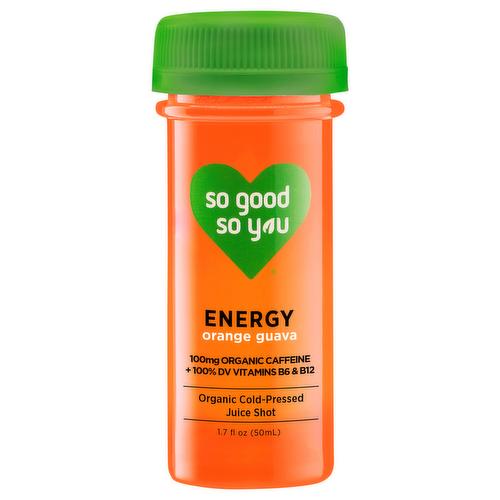 So Good So You Organic Energy Orange Guava Cold-Pressed Juice Shot