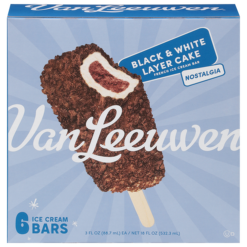 Van Leeuwen Black & White Layer Cake French Ice Cream Bars