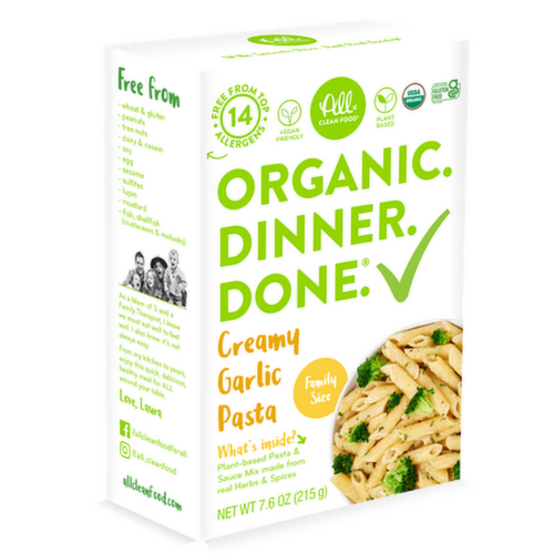 All Clean Food Organic Creamy Garlic Pasta & Sauce Mix Family Size