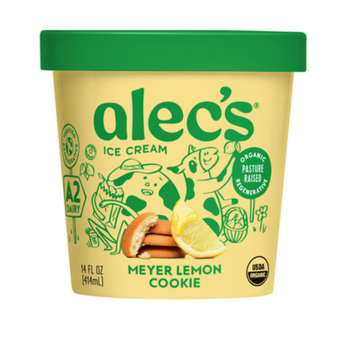 Alec's Organic Meyer Lemon Cookie Ice Cream