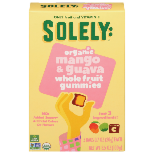 Solely Organic Mango & Guava Whole Fruit Gummies