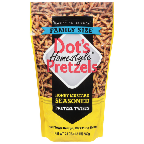 Dot's Homestyle Pretzels Honey Mustard Seasoned Pretzel Twists Family Size