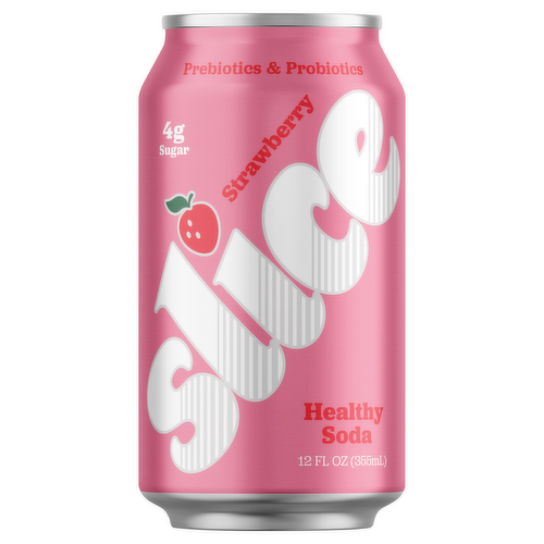 Slice Strawberry Healthy Soda