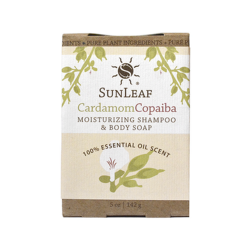 SunLeaf Naturals Cardamom Copaiba Moisturizing Shampoo & Body Soap