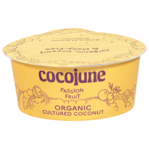 Cocojune Passion Fruit Organic Dairy Free Cultured Coconut