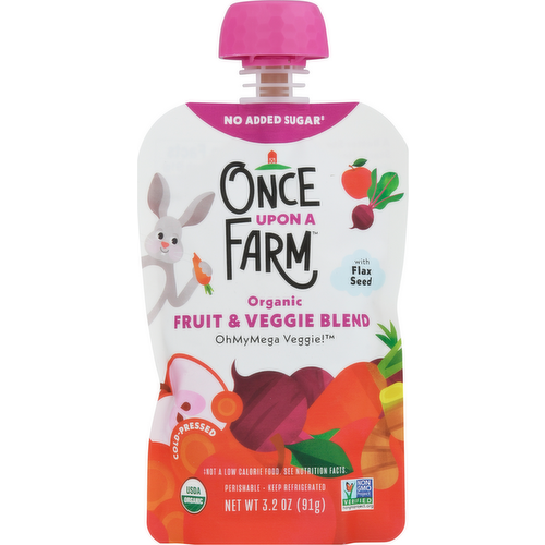Once Upon A Farm Organic Fruit & Veggie Blend Oh My Mega Veggie! Pouch