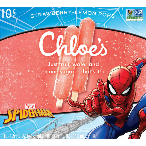 Chloe's Spider-Man Strawberry Lemon Pops